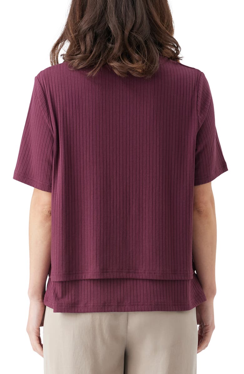 Ripe Maternity Mike Rib Nursing Top, Alternate, color, 