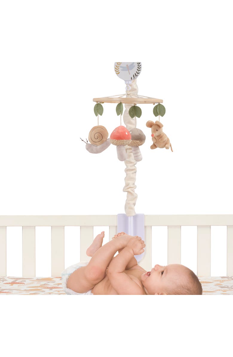 Lambs & Ivy Mushroom Meadow Musical Baby Crib Mobile Soother Toy, Alternate, color, Multicolor