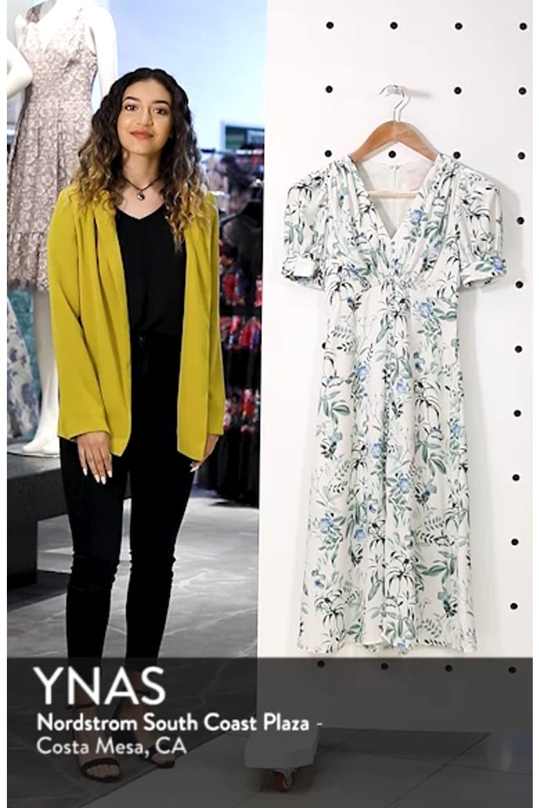 Lauren Botanical Garden Print Midi Dress (Nordstrom Exclusive) video