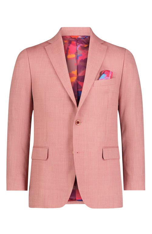Robert Graham Mclaine Coral Wool Blend Herringbone Sport Coat In Coral
