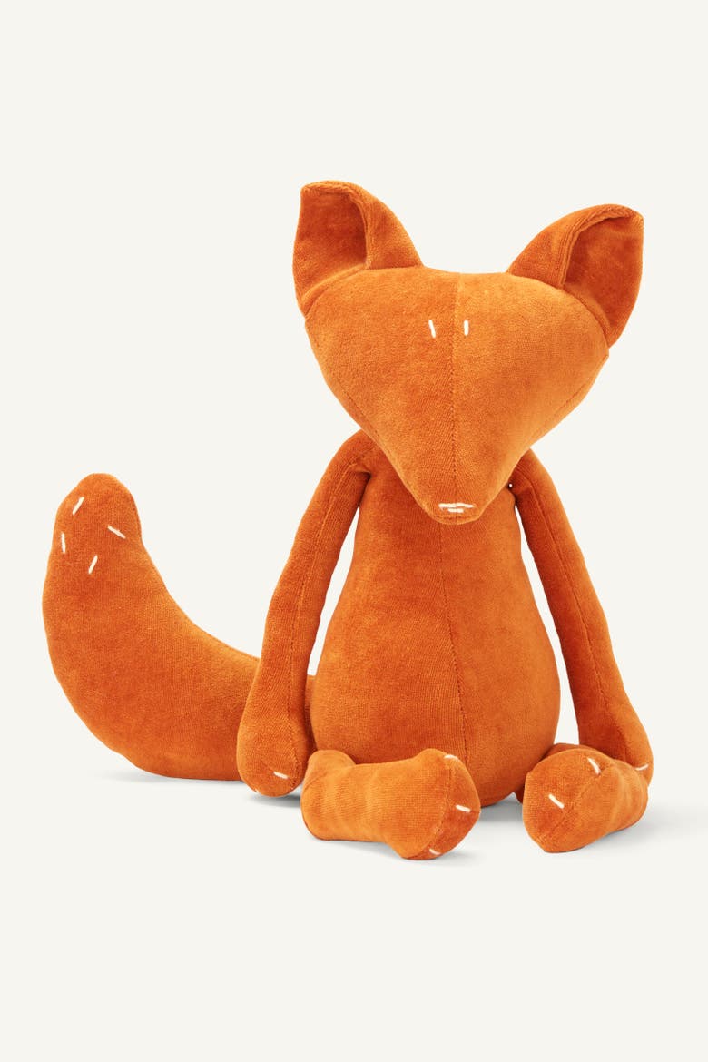 Arthus, the fox stuffed animal with sailor shirt, Alternate, color, Rust