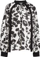 Max Mara Gaetana Floral Print Cotton & Silk Top