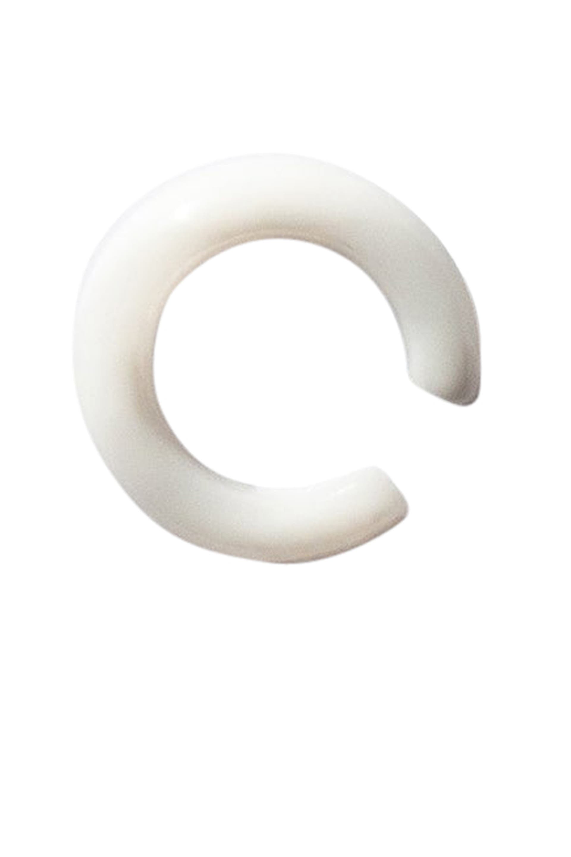 seree Abby Single jade cuff earring in White 