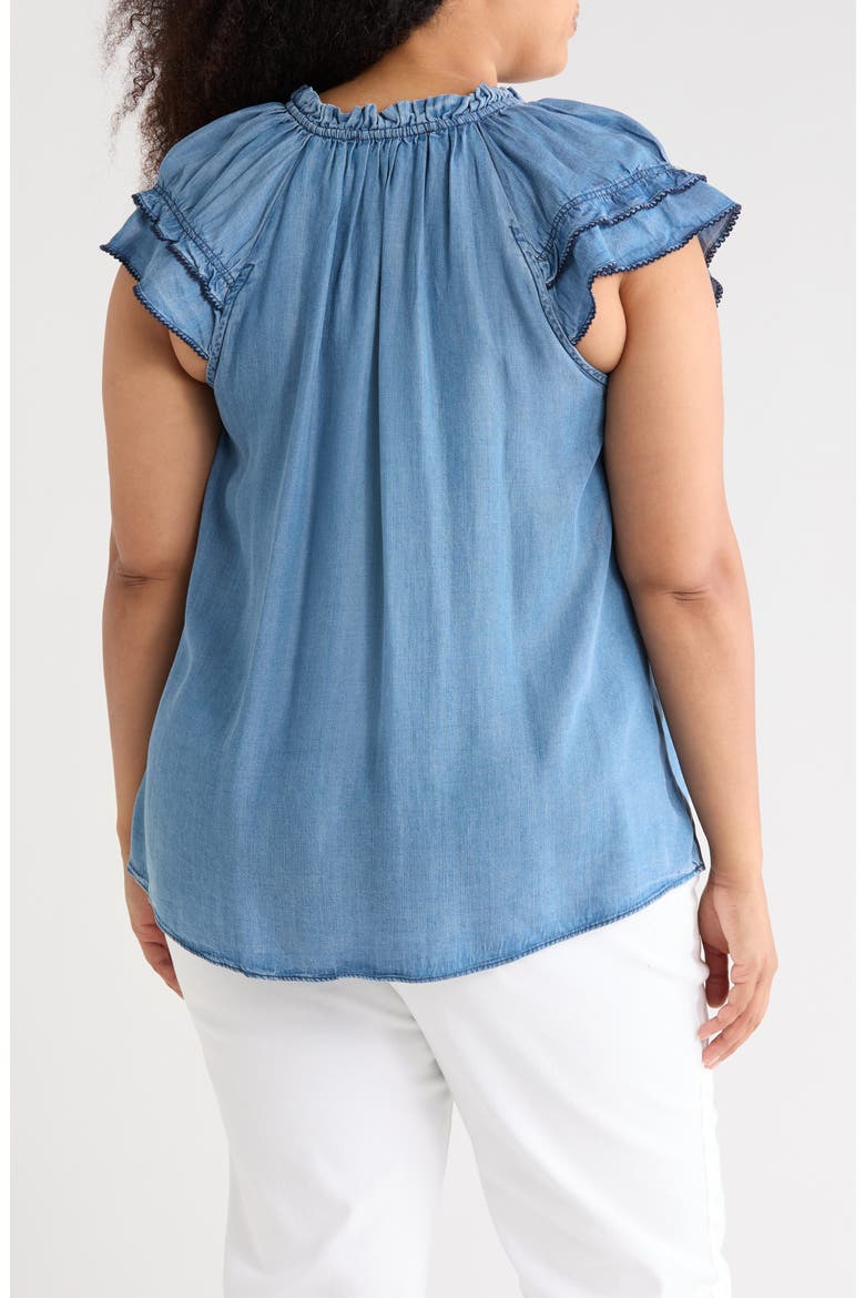 Cap Sleeve Raglan Top, Alternate, color, CHAMBRAY