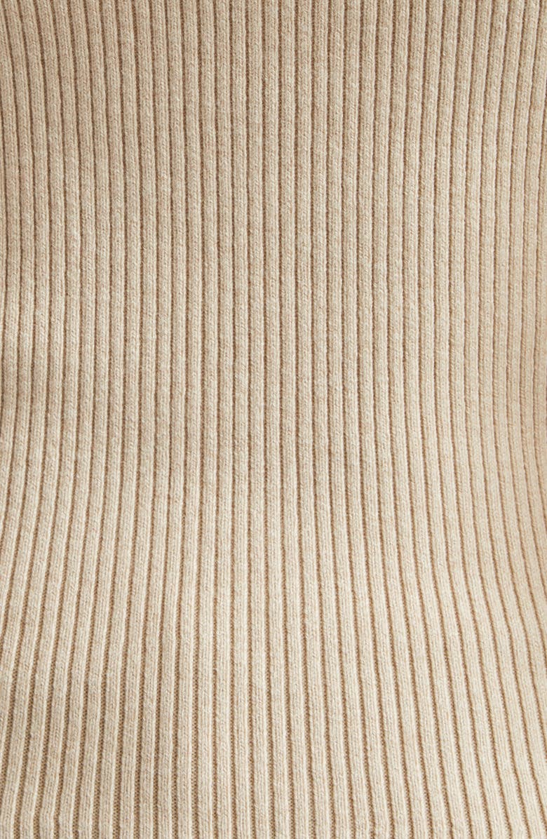 STAUD Soleil Wool & Cotton Rib Sweater Tank, Alternate, color, Fawn