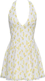 HOUSE OF CB Iris Floral Halter Minidress