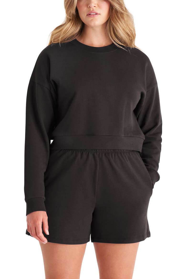 The Crop Sweatshirt, Main, color, Vintage Black