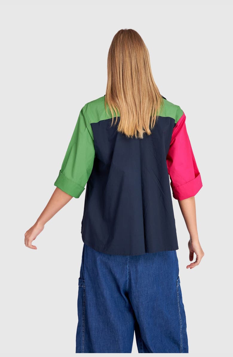 Alembika Poolside Popover Top, Alternate, color, Navy