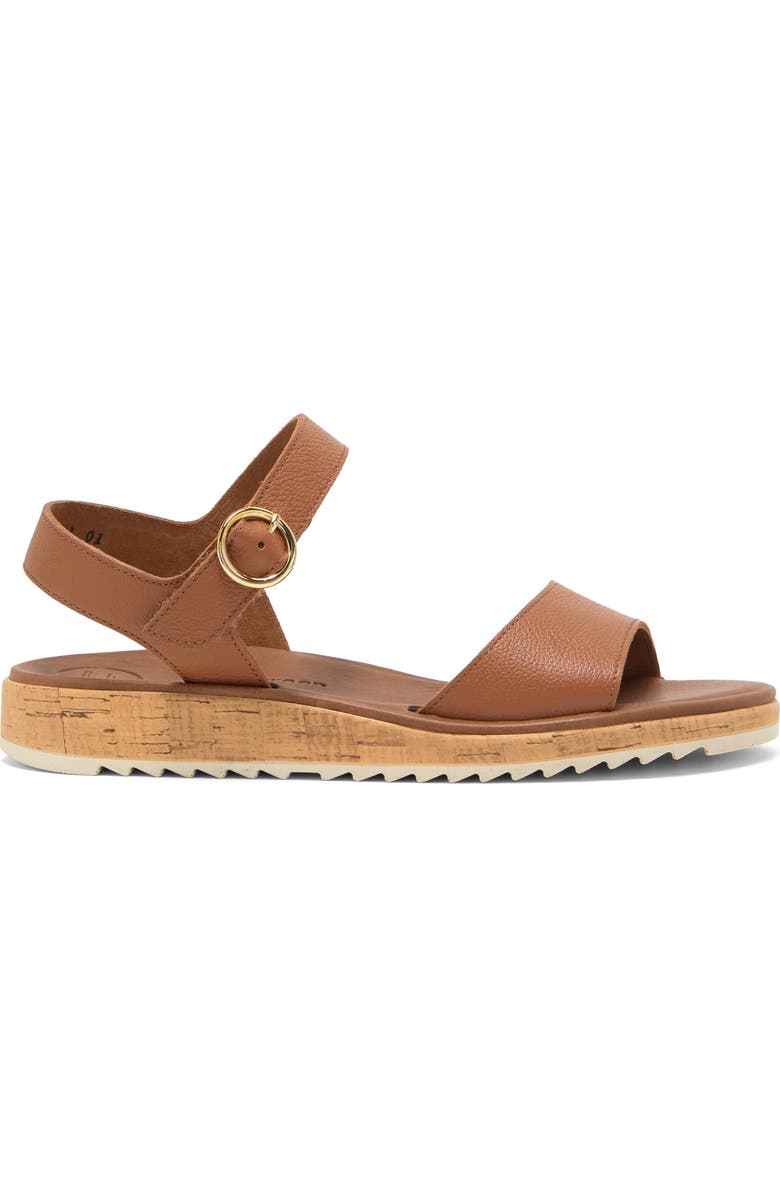 Paul Green Tippi Ankle Strap Platform Wedge Sandal, Alternate, color, Cognac Leather