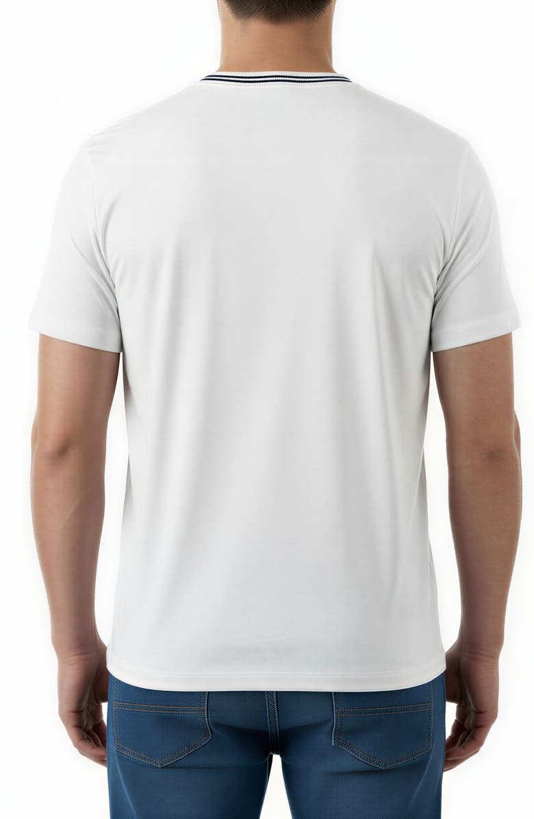 Victor Emmanuel Cotton Crewneck T-Shirt, Alternate, color, 01 White