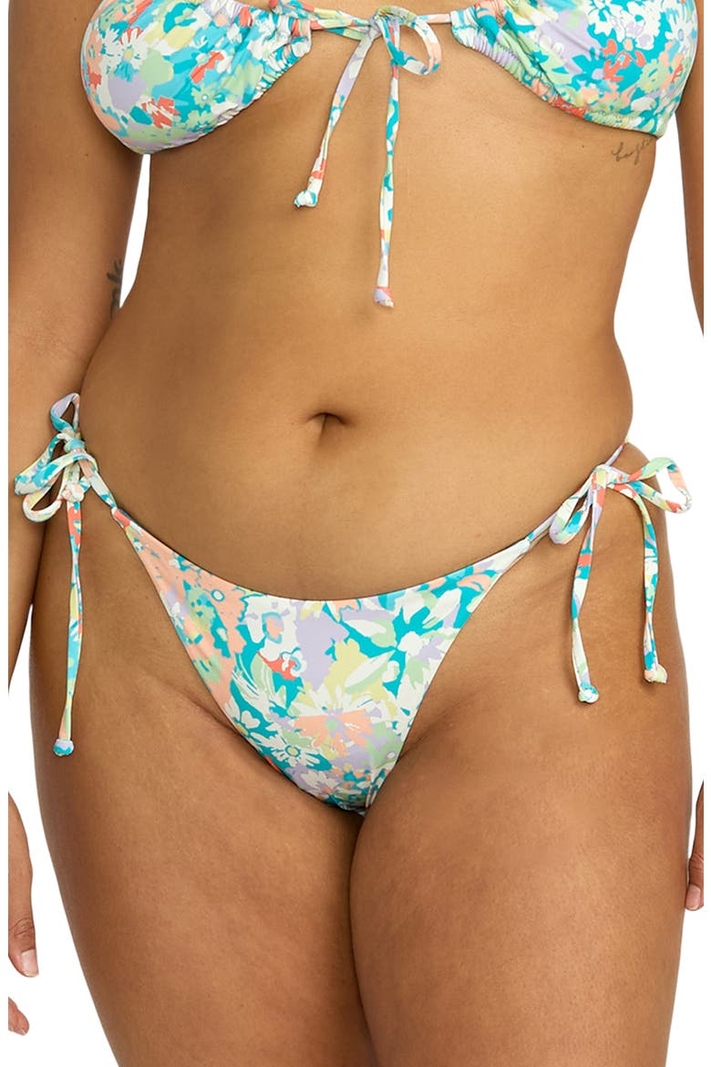 Bella Costa Maya Side Tie Bikini Bottoms, Main, color, BLUE MULTI