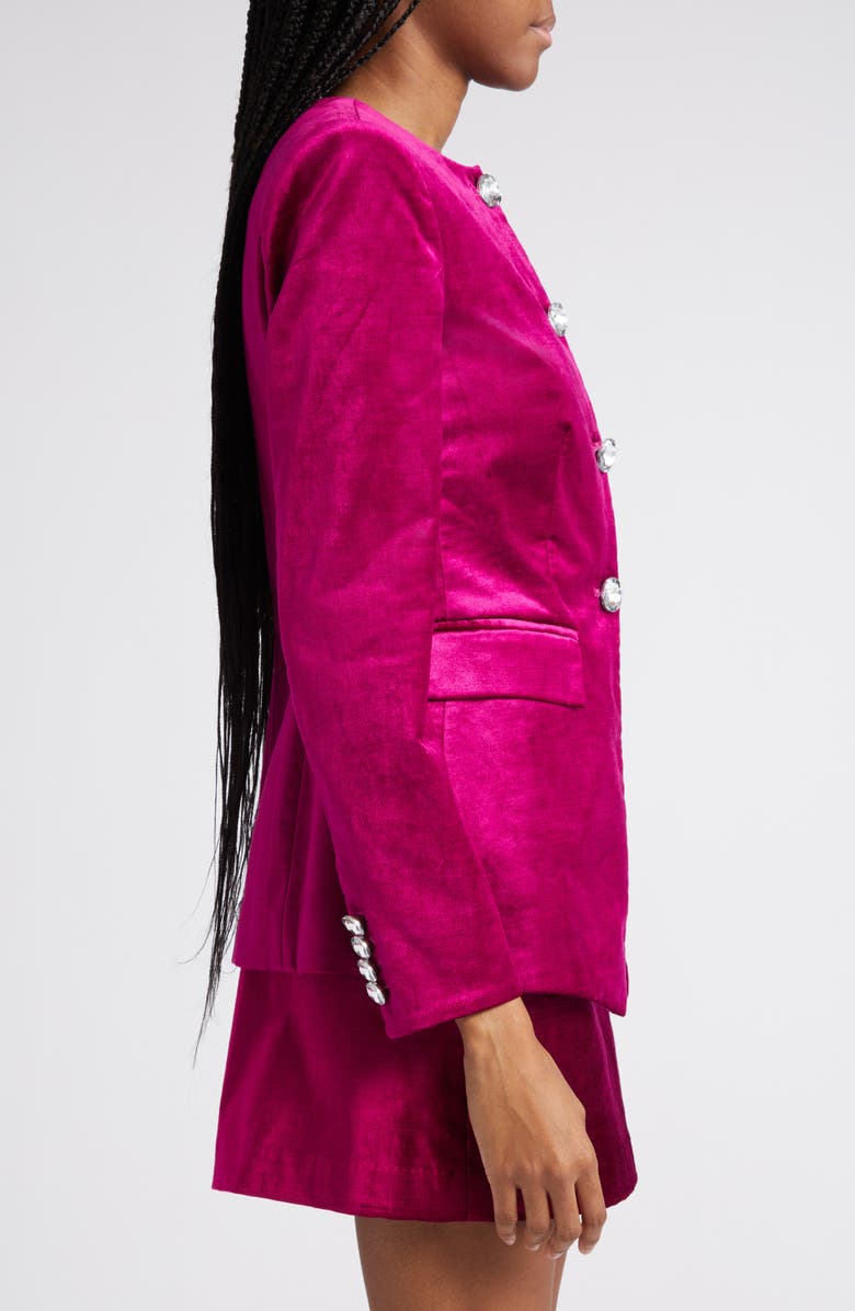 Veronica Beard Cencia Cotton Blend Jacket, Alternate, color, Fuchsia