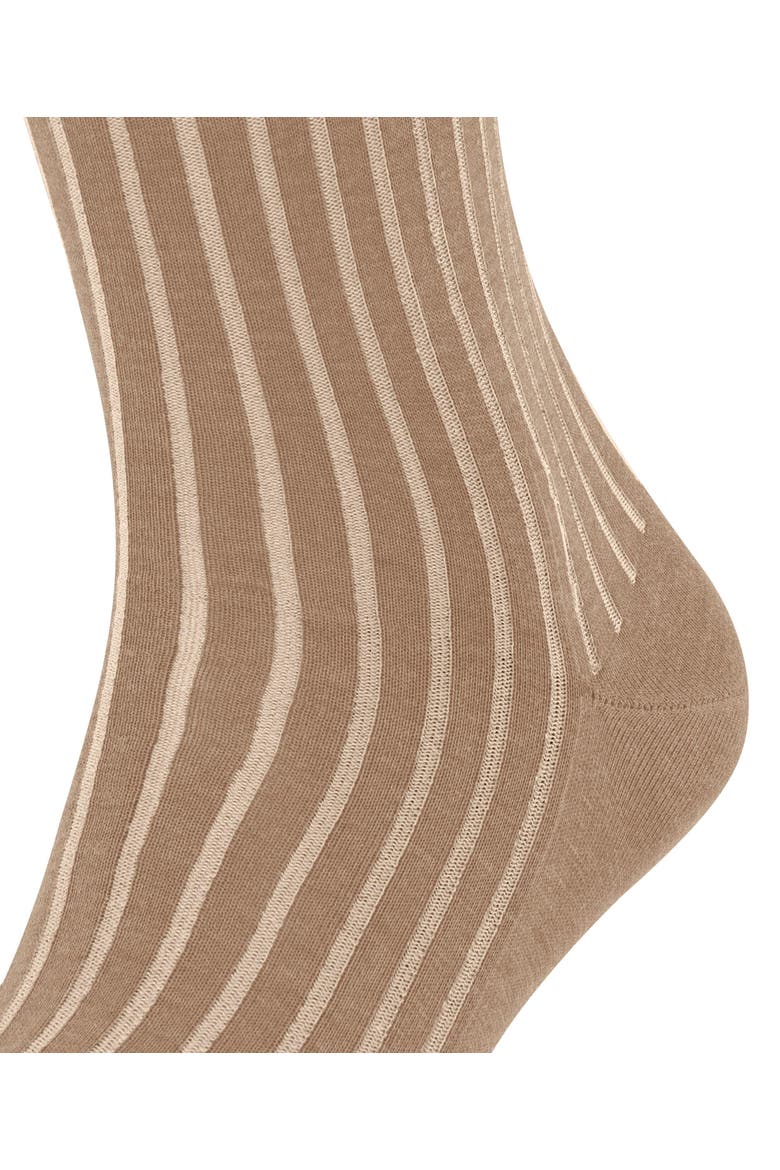 Shadow Striped Dress Socks, Alternate, color, Camel