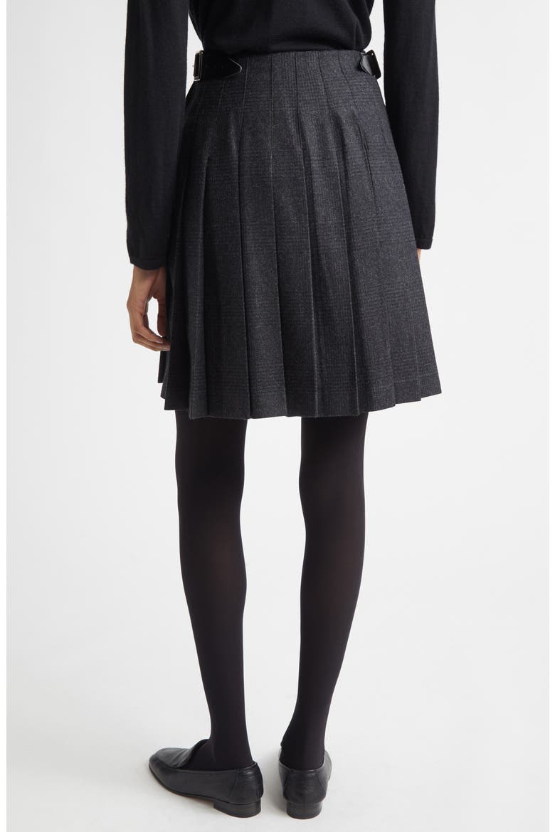 x Le Kilt Glen Plaid Wool & Cashmere Kilt Skirt, Alternate, color, CHARCOAL / GREY SHADOW CHECK