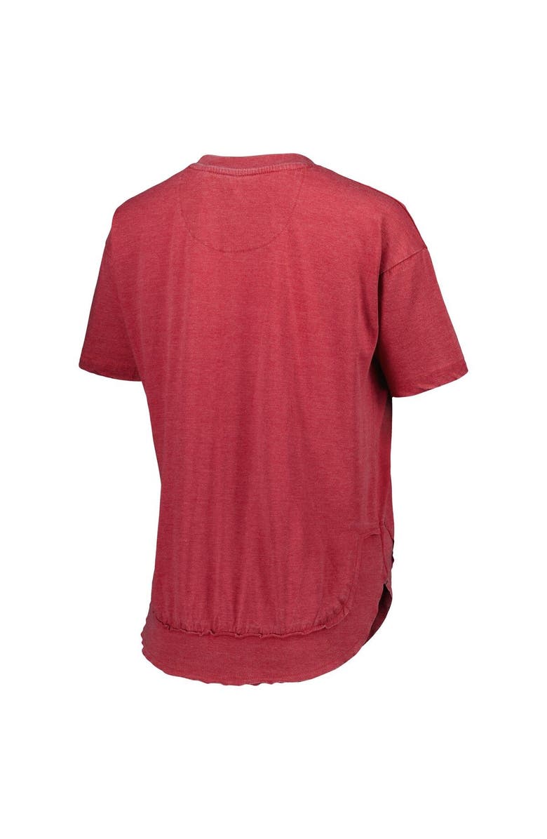 PRESSBOX Women's Pressbox Crimson Alabama Crimson Tide Arch Poncho T-Shirt, Alternate, color,