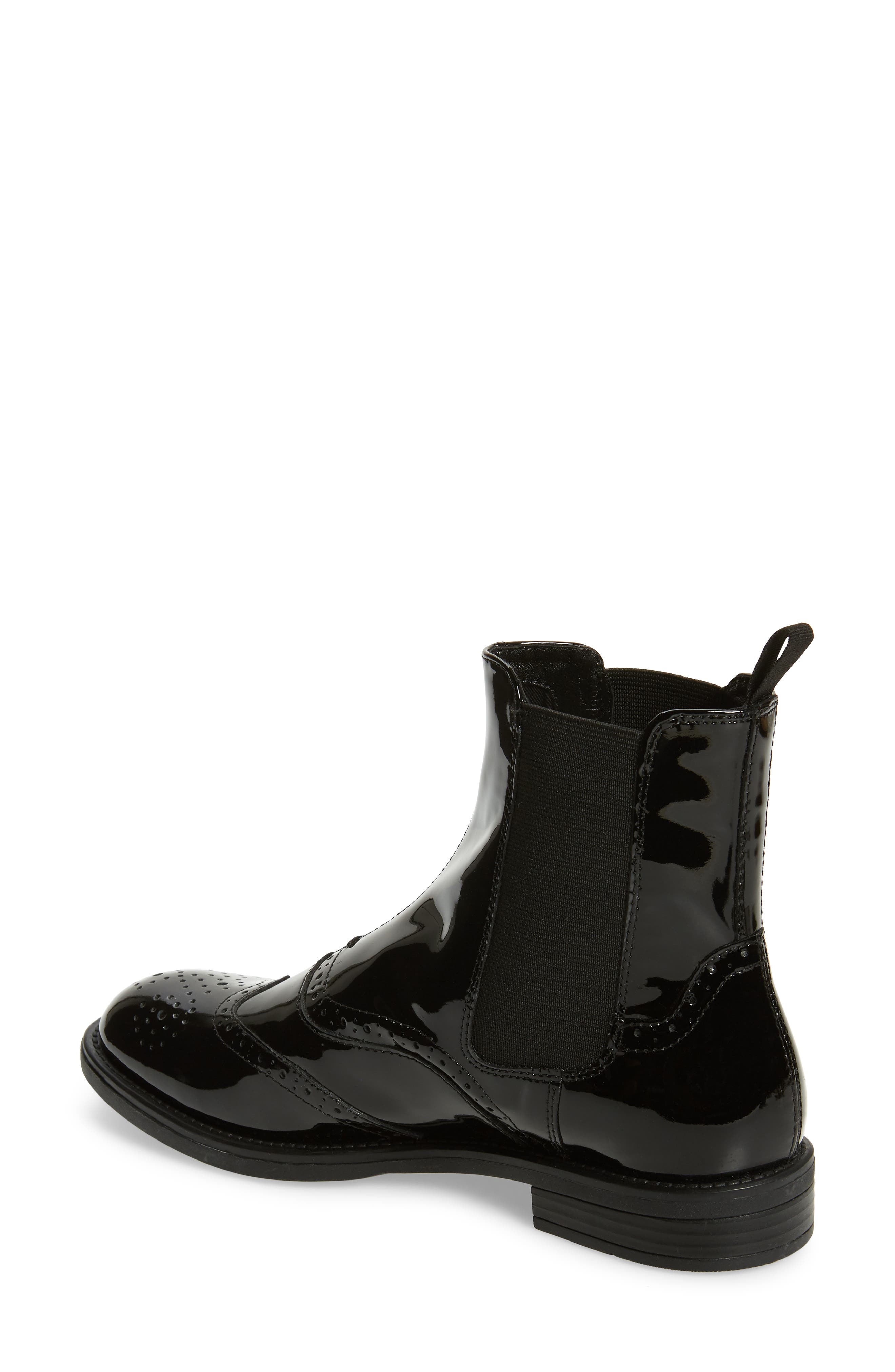 Amina Chelsea Bootie, Alternate, color, BLACK/BLACK LEATHER