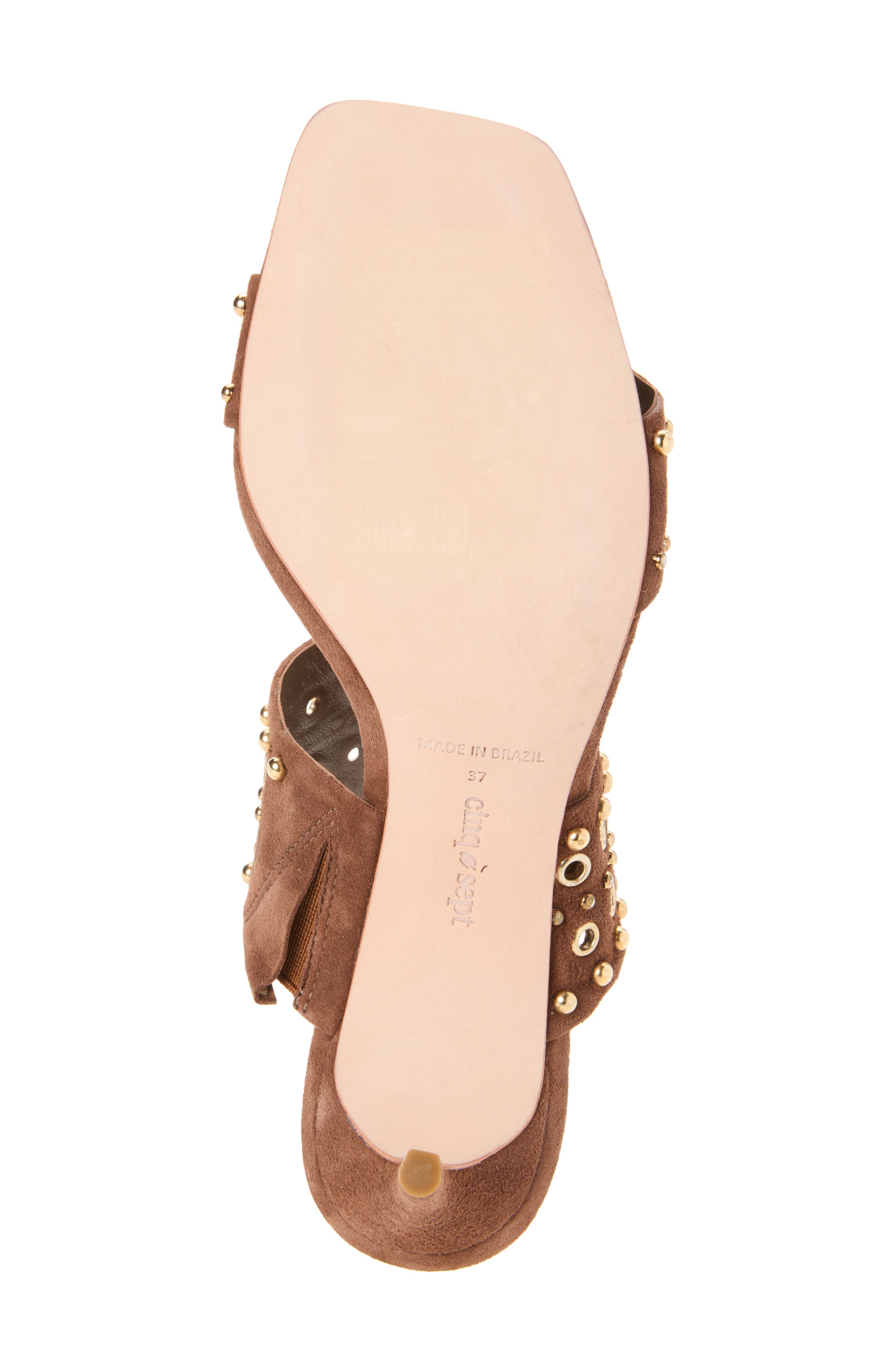 Sutton Mixed Hardware Sandal, Alternate, color, DARK SEPIA