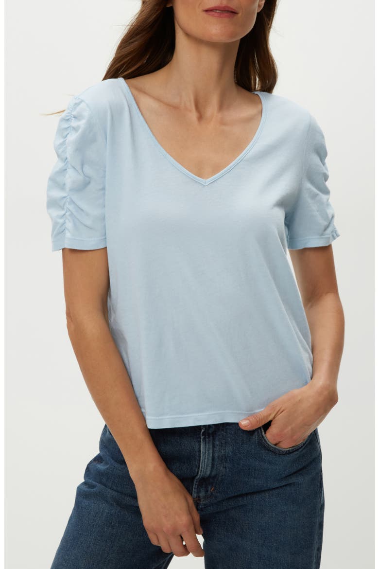 Josie V-Neck Shirt, Main, color, FOUNTAIN