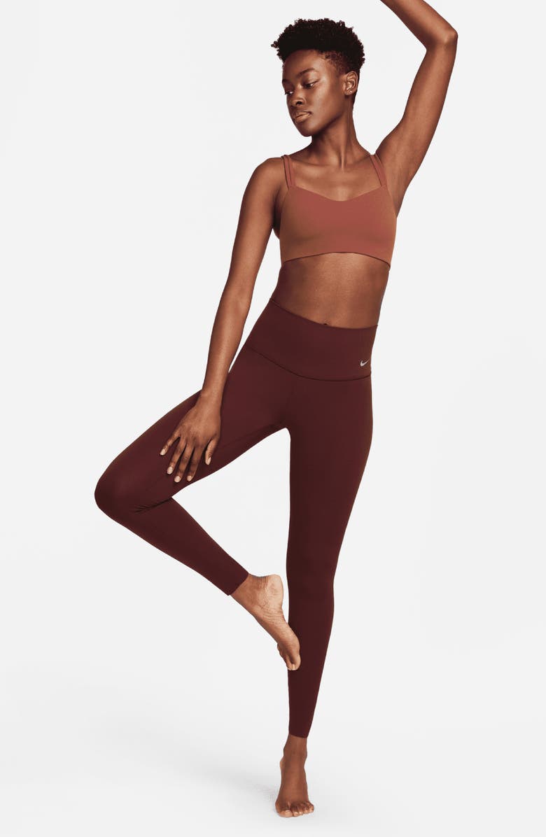 Nike Zenvy Dri-FIT High Waist Leggings, Alternate, color, 652 652 Burgundy Crush/Black