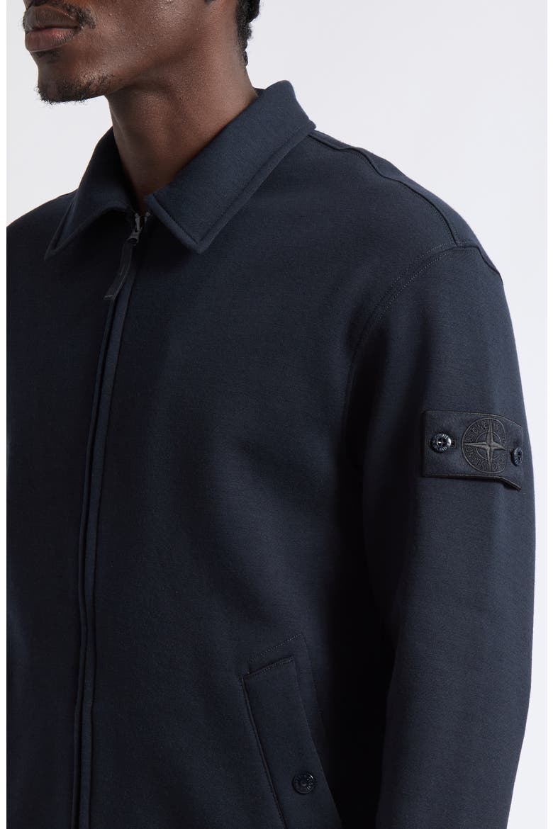 Wool & Cotton Zip Cardigan, Alternate, color, V0020 NAVY BLUE
