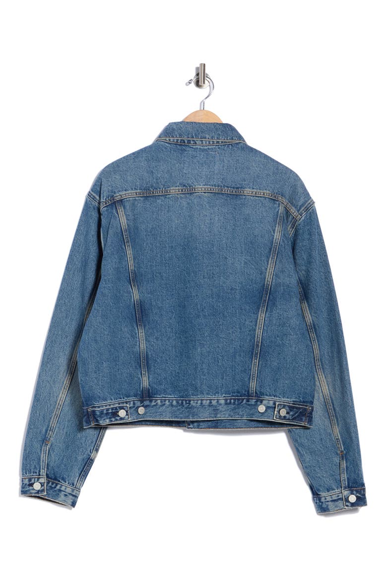 The Mel Trucker Denim Jacket, Alternate, color, AGEDSTONEBLU