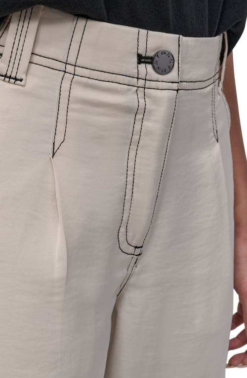 Dkny Glazed Contrast Stitch Straight Leg Pants