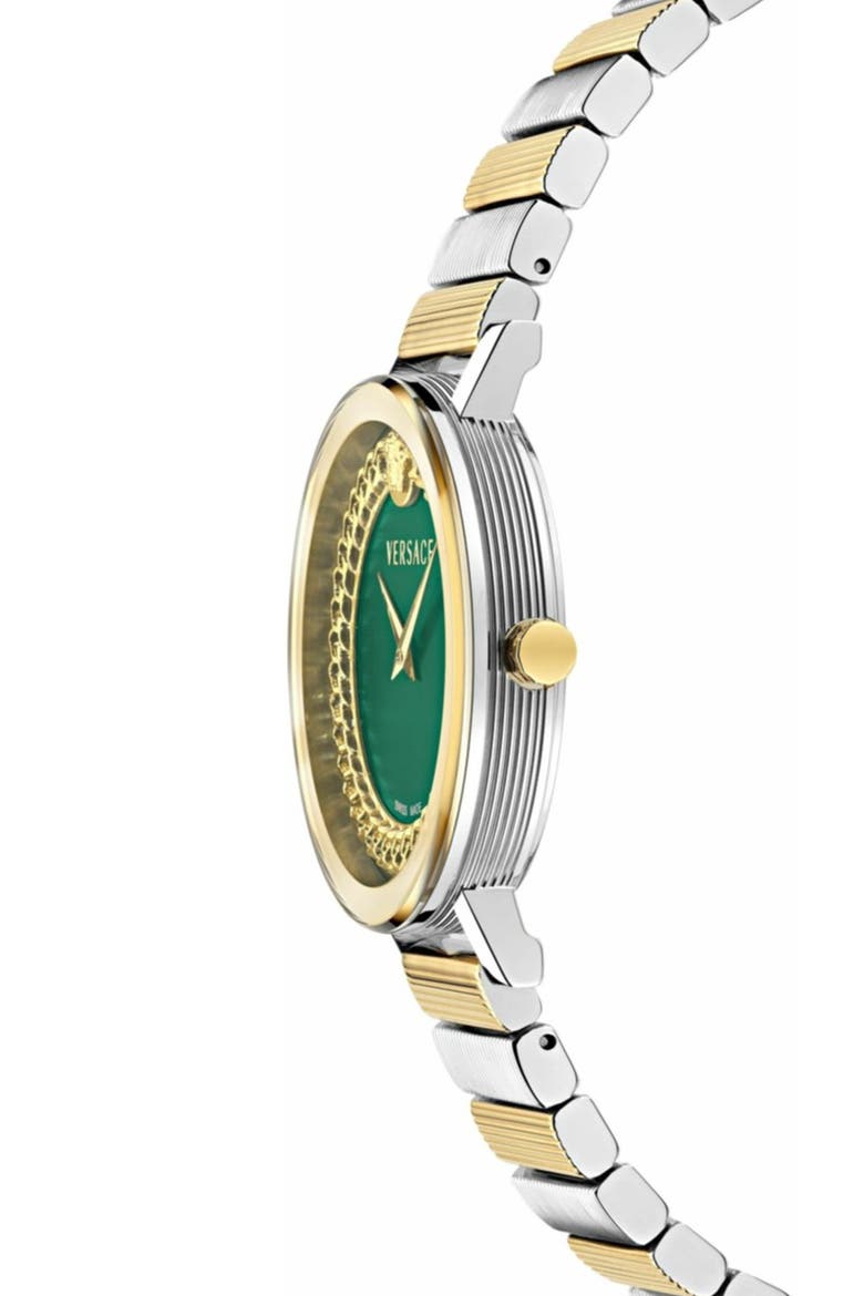 V-Libra Two-Tone Bracelet Watch, 35mm, Alternate, color, TWO TONE GREEN