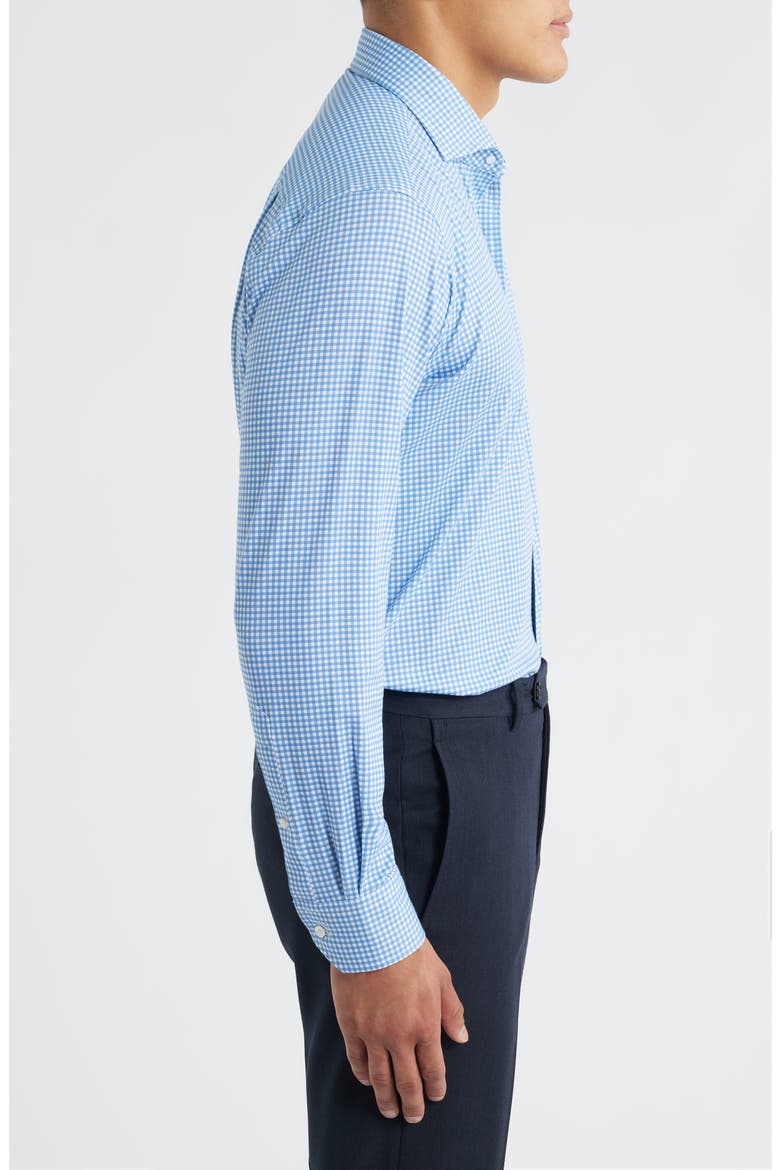 Crown Crafted Excursionist Flex Gingham Button-Up Shirt, Alternate, color, RAIN CLOUD