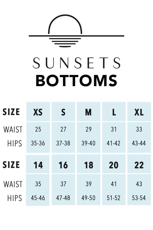 SUNSETS SUNSETS ALANA REVERSIBLE HIPSTER BIKINI SWIM BOTTOMS
