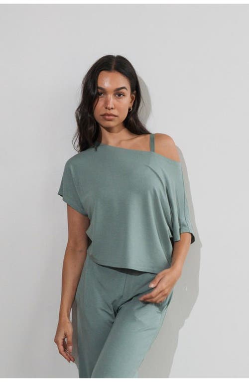 Vitality Vital Off Shoulder Tee In Green