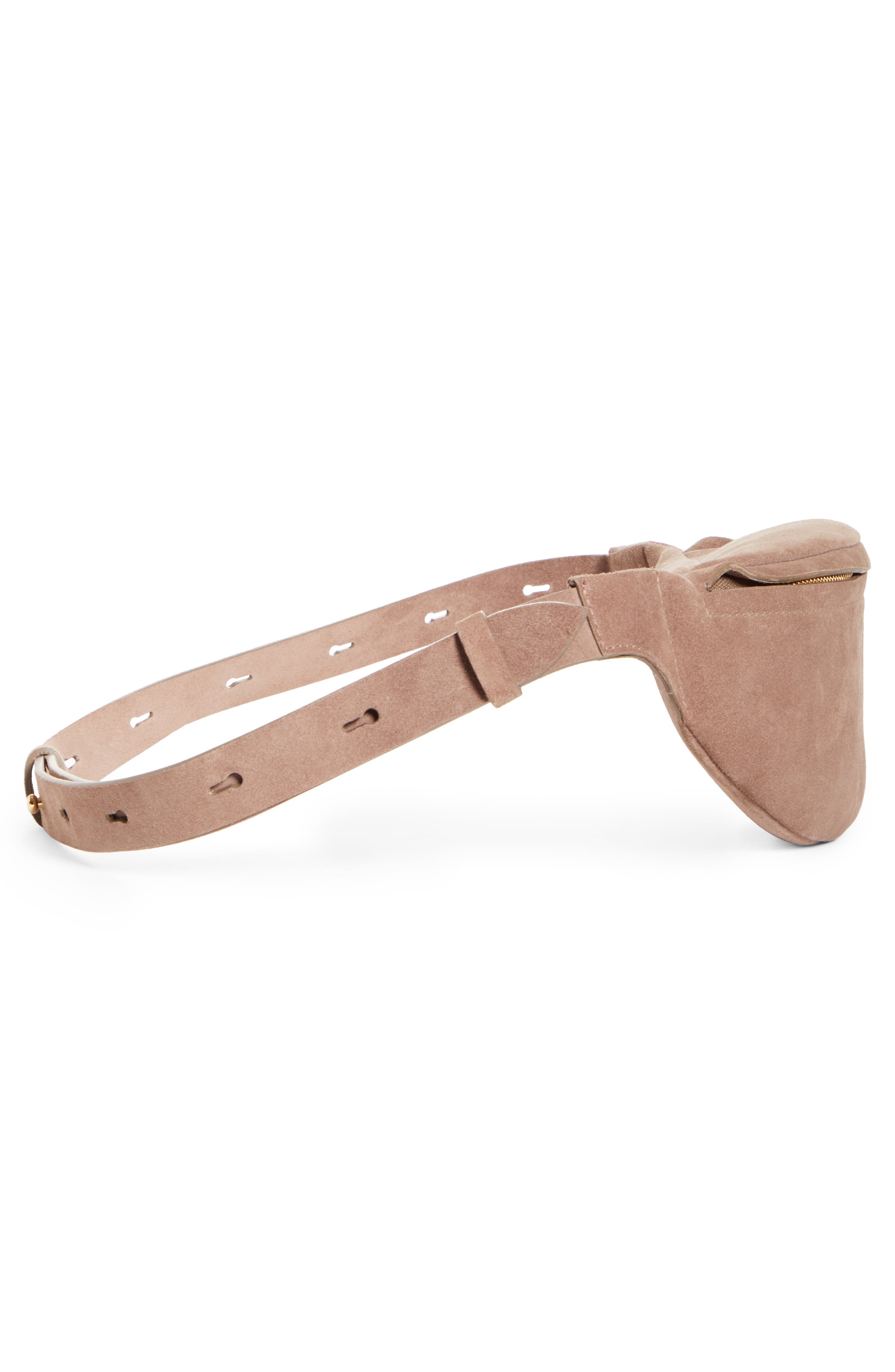Nanushka Lubo Suede Belt Bag, Alternate, color, 