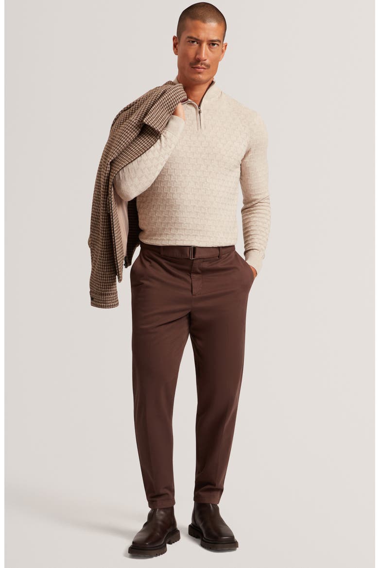Jeremee Quarter Zip Sweater, Alternate, color, NATURAL