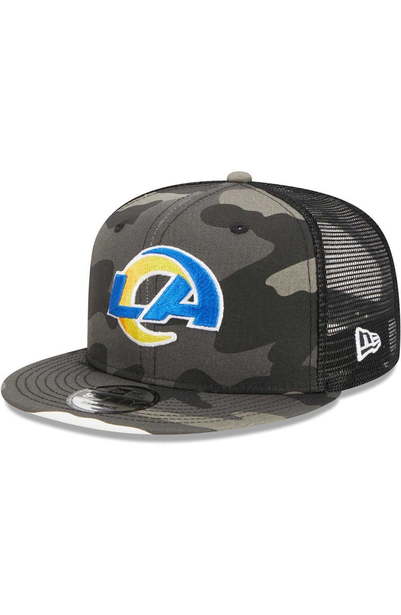 New Era Men's New Era Urban Camo Los Angeles Rams 9FIFTY Trucker Snapback Hat, Main, color, Camo