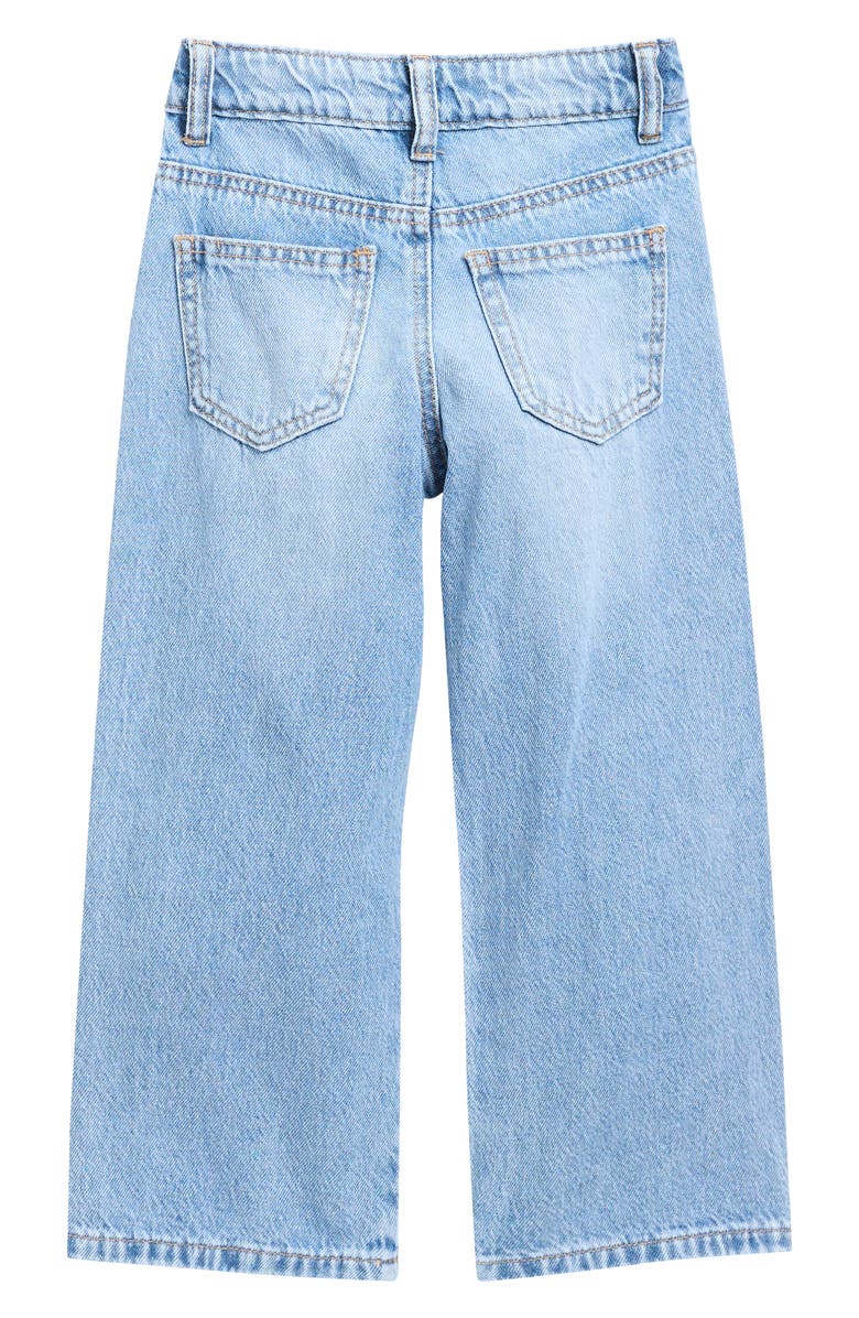 GOGO STAR Kids' Heart Appliqué Straight Leg Jeans, Alternate, color, Light Wash