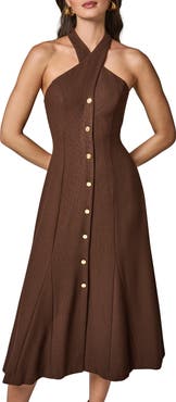 Donna Karan New York Halter Midi Dress