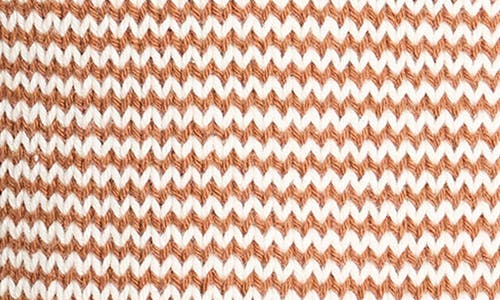 Nic + Zoe Striped Seamed Cotton Cord Sweater In Neutral Multi