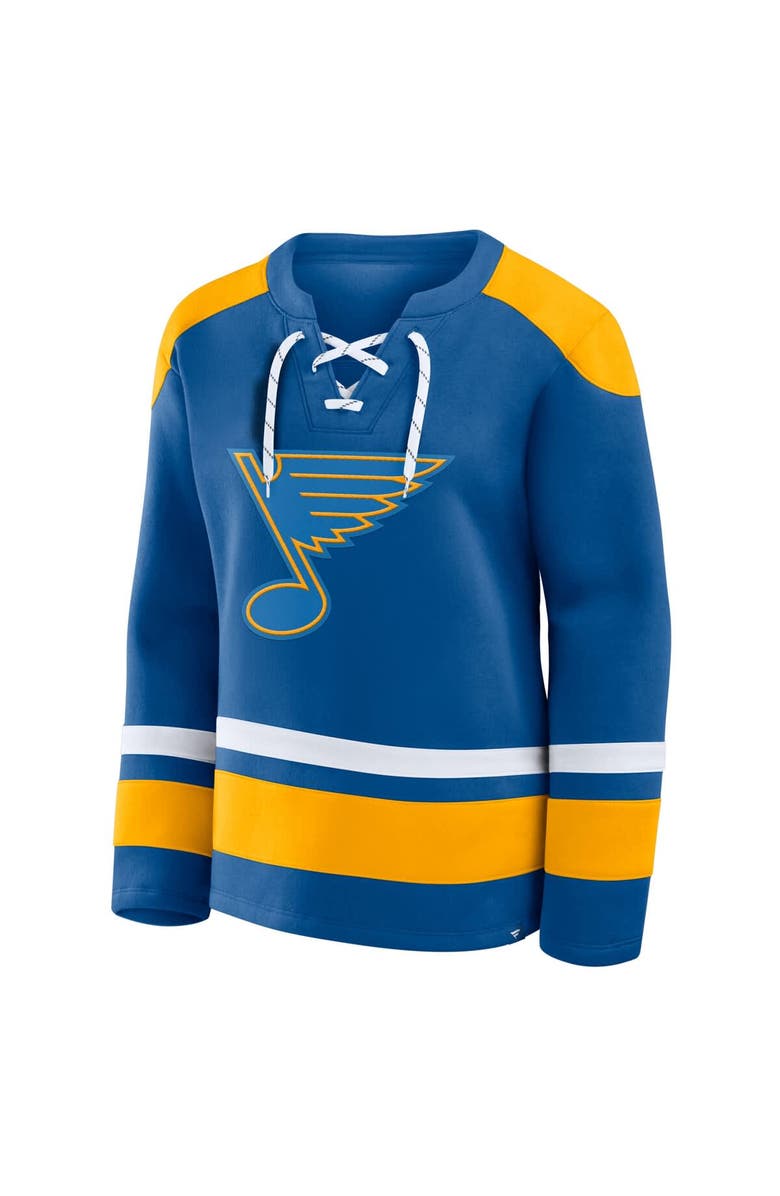 FANATICS Women's Fanatics Blue St. Louis Blues Icing Long Sleeve Lace Up Sweatshirt, Alternate, color, Blue