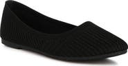 LONDON RAG Ammie Ribbed Knit Ballet Flat