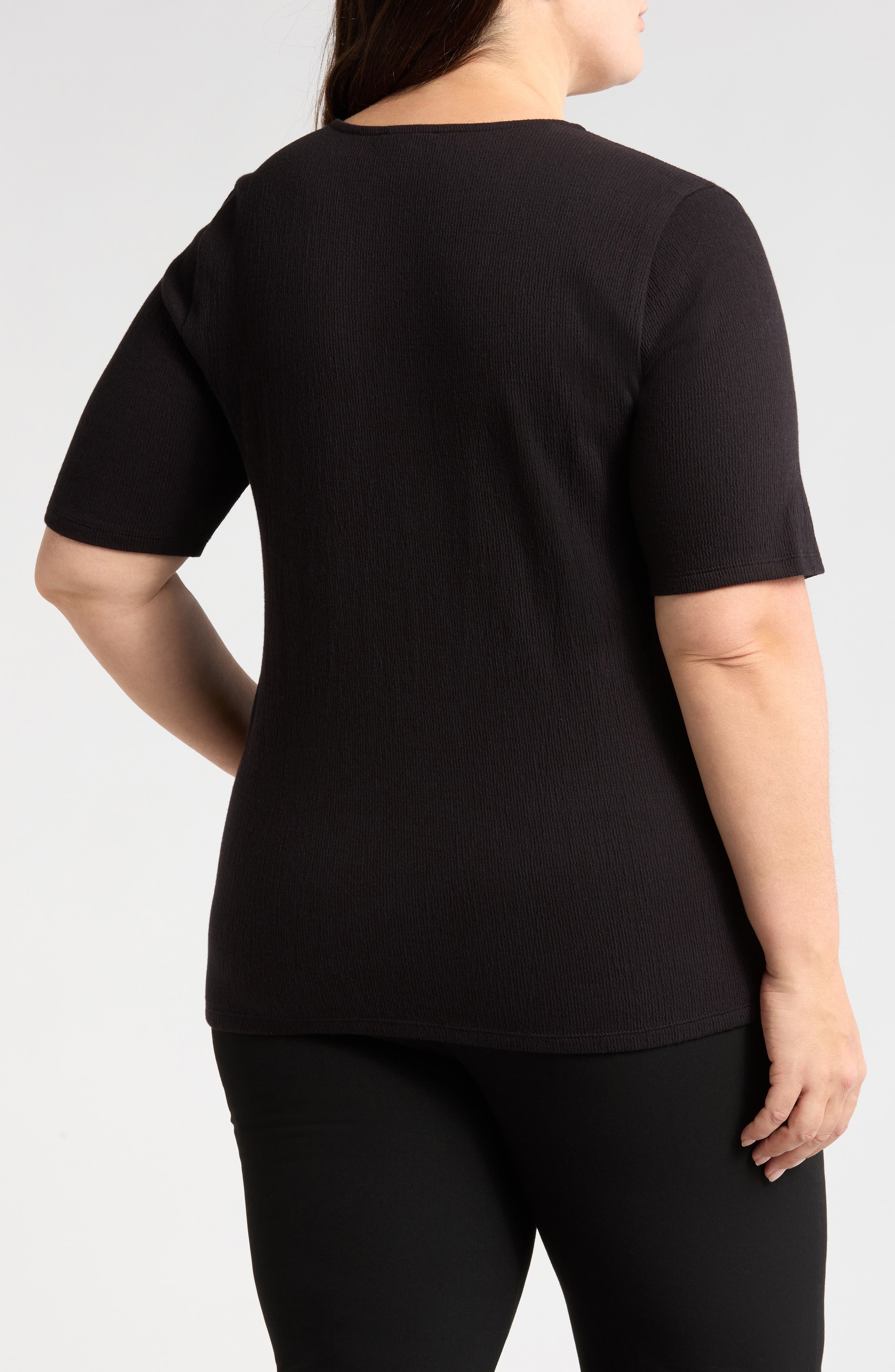 Crinkled Jersey Crewneck Top - image 2