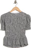 EDIT by JASON WU Smocked Peplum Top