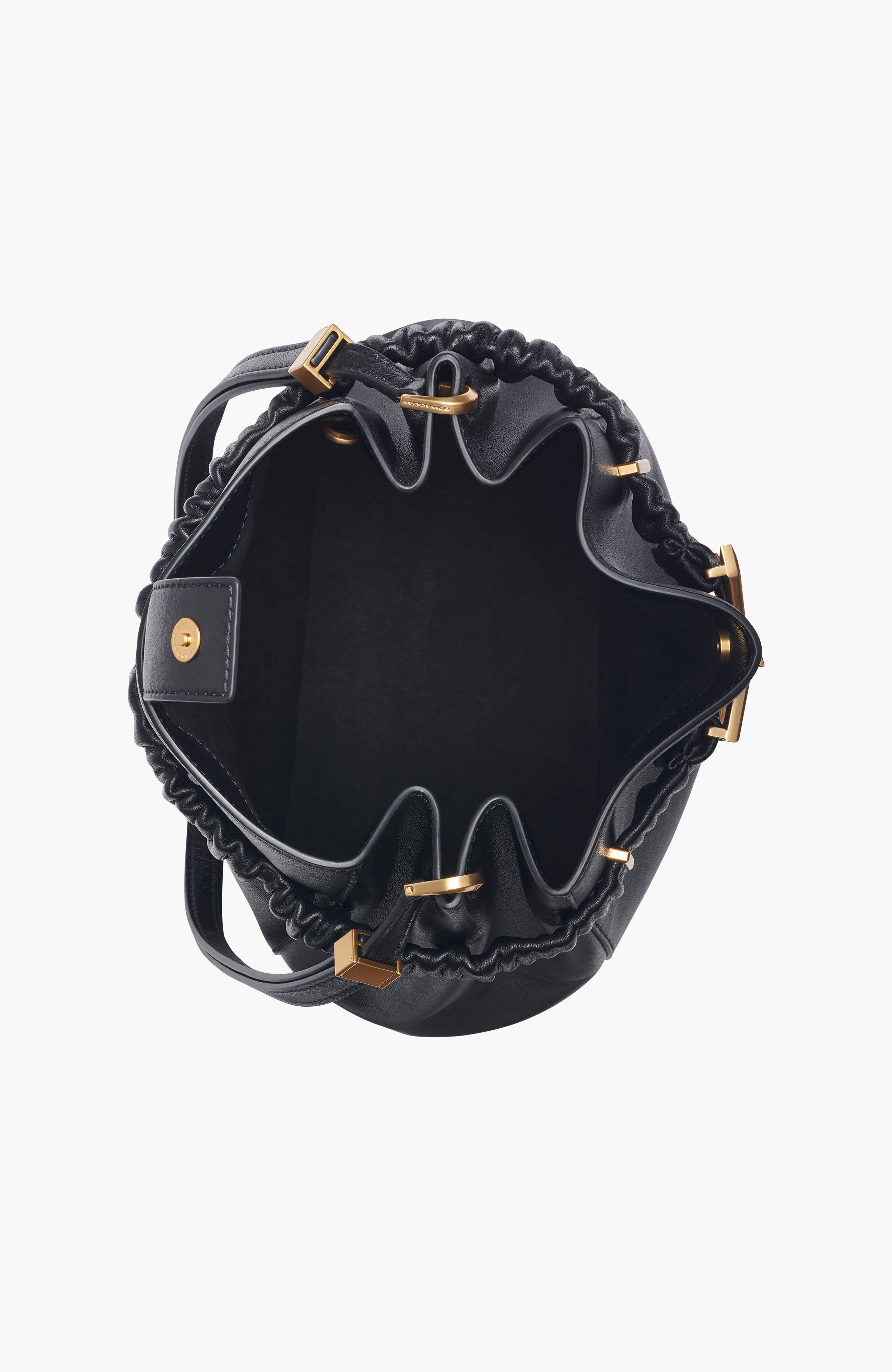 Donna Karan New York Gingham Bucket, Alternate, color, Black/Gold