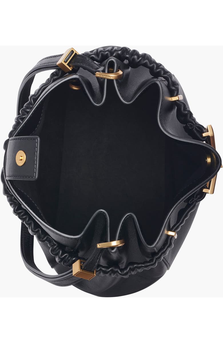 Donna Karan New York Gingham Bucket, Alternate, color, Black/Gold