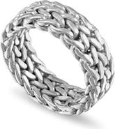 Esquire Men's Sterling Silver Stiff Link Infinity Ring