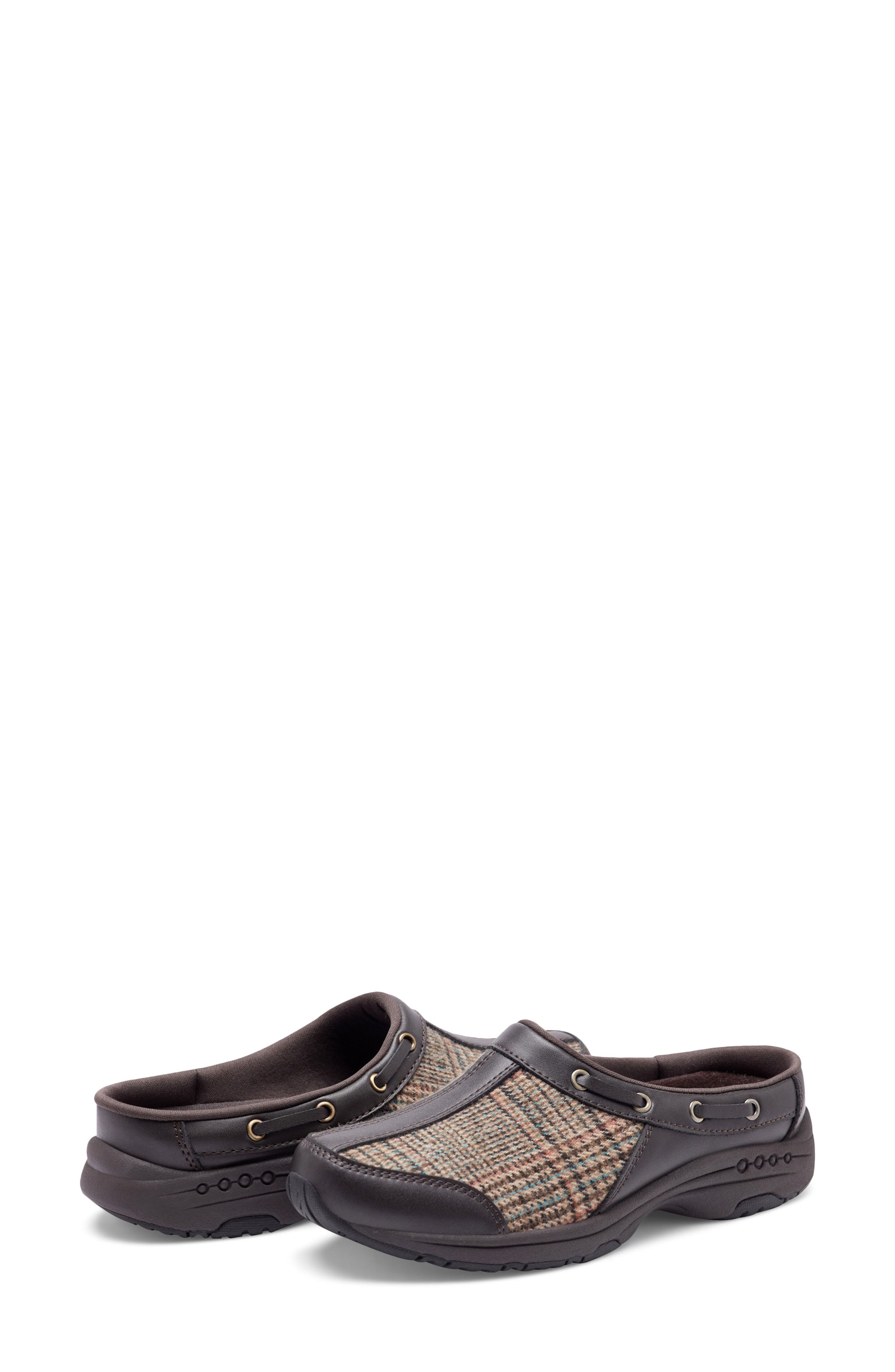 Easy Spirit Travelport Clog, Alternate, color, Dark Brown