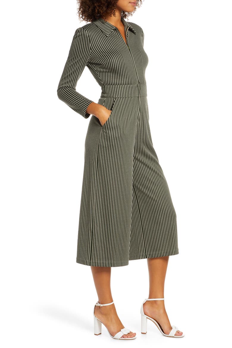 Picnic at the Bowl Long Sleeve Jumpsuit, Alternate, color, ARMY