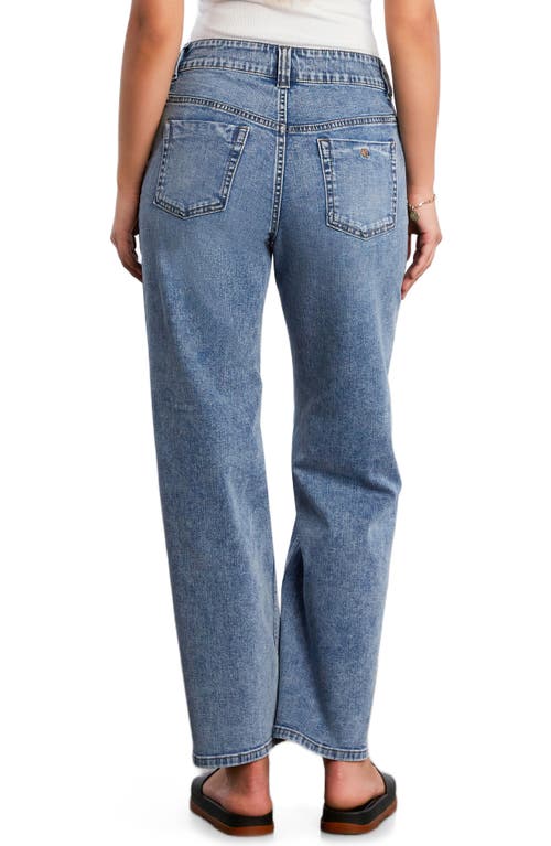 Wash Lab Denim Kellie High Waist Relaxed Straight Leg Jeans In Blue