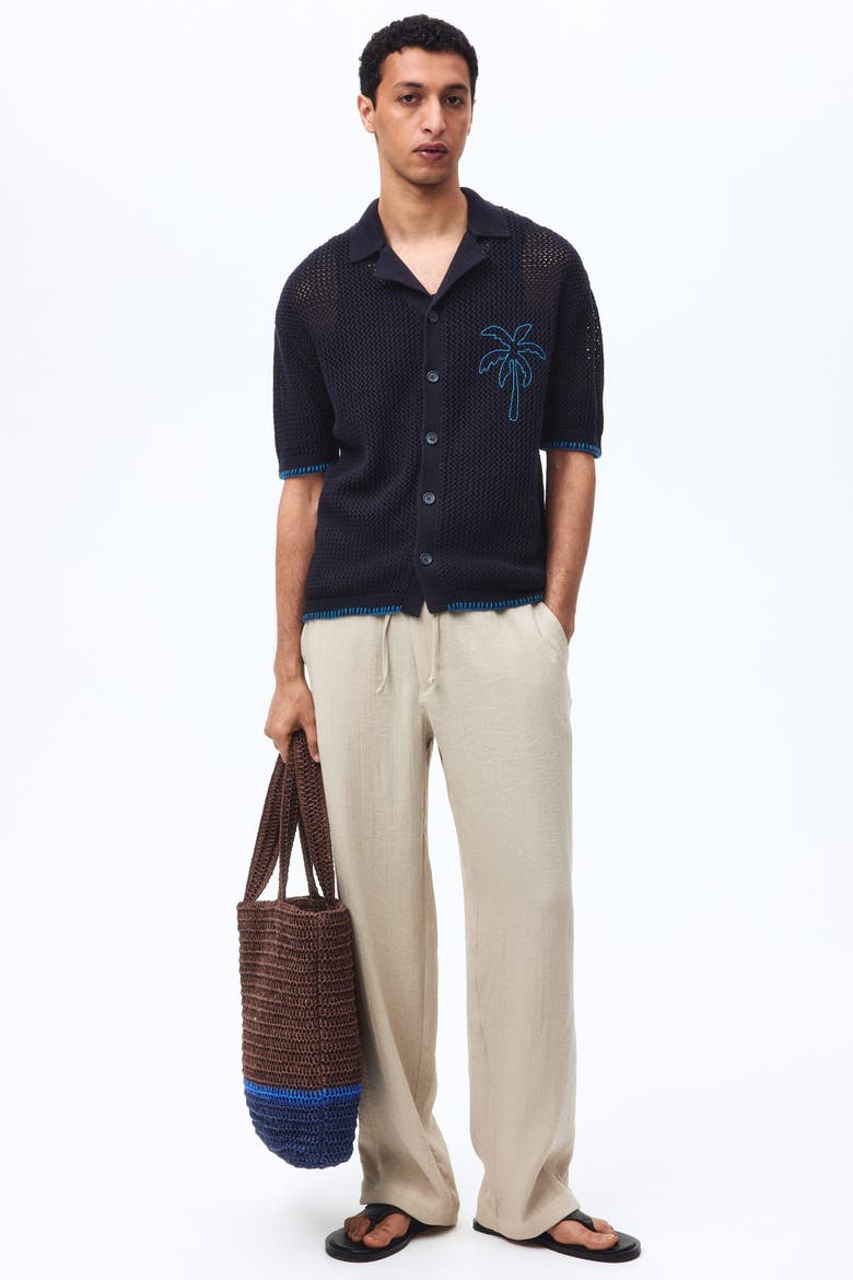 Relaxed Fit Trousers, Main, color, Beige