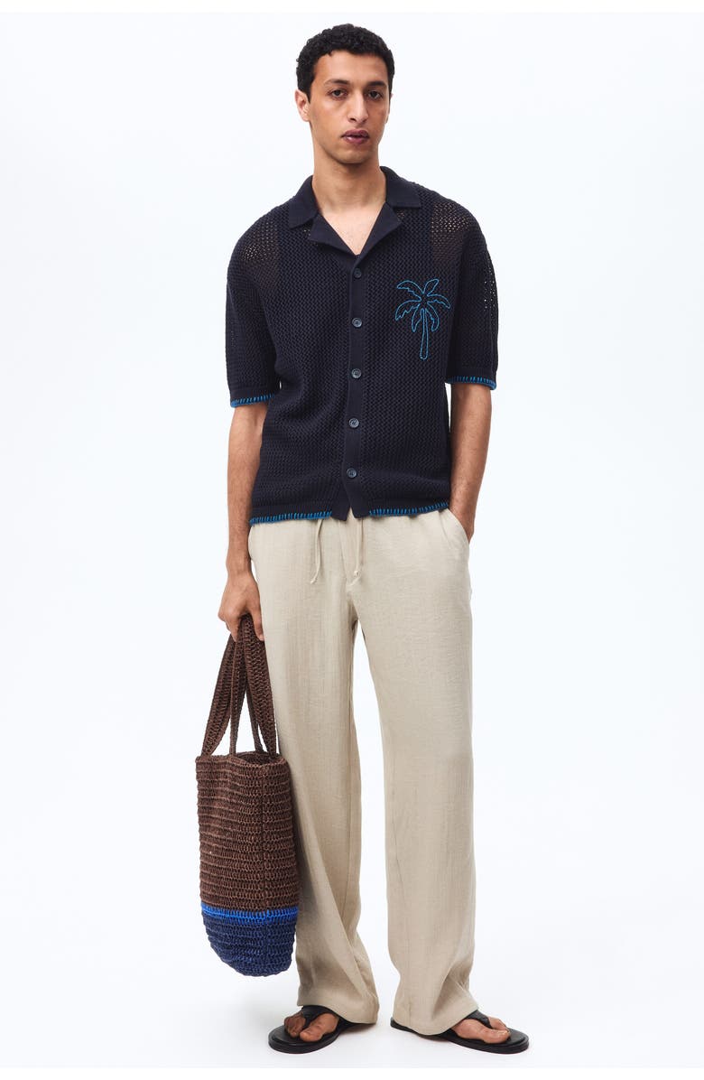 H&M Relaxed Fit Trousers, Alternate, color, Beige