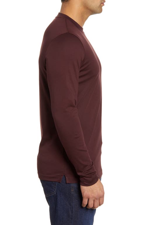 Robert Barakett Georgia Long Sleeve T-shirt In Burgundy