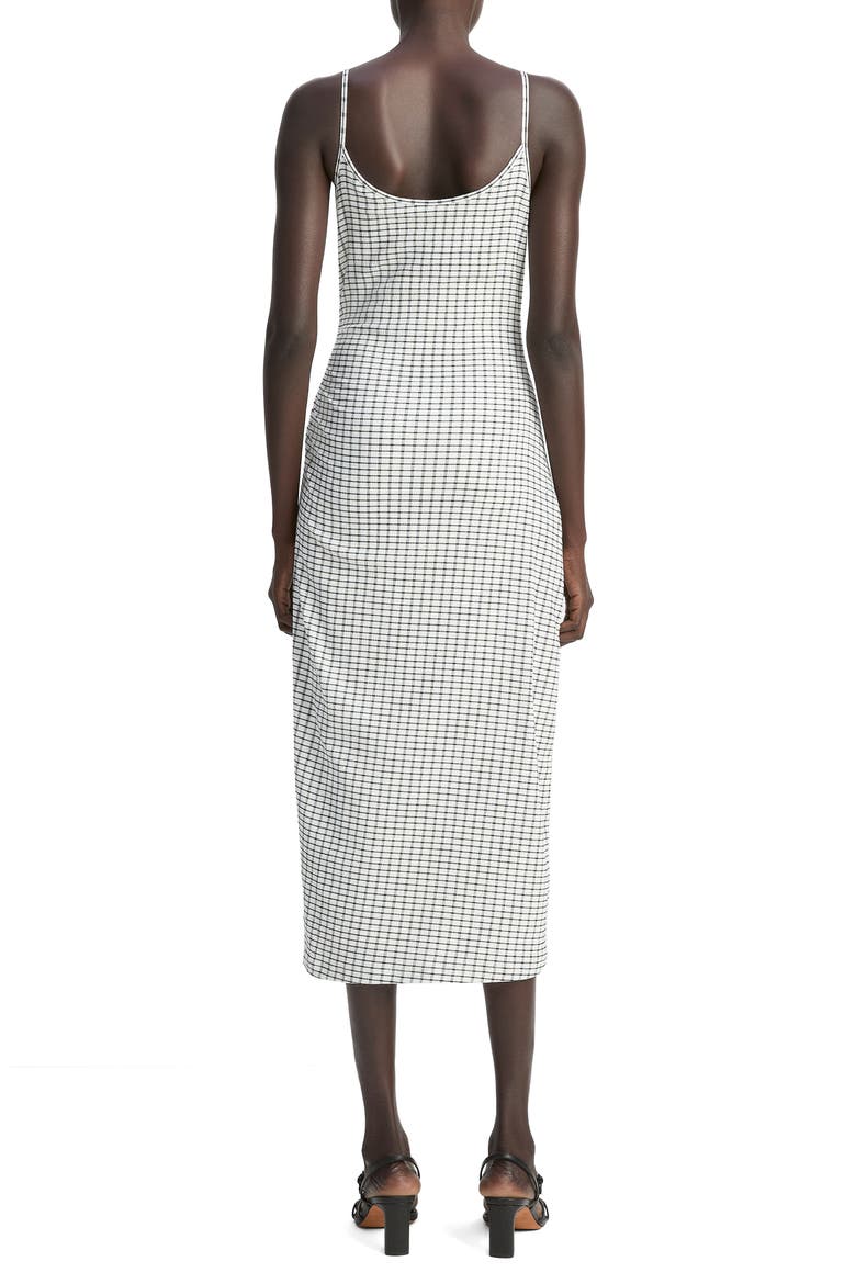 Ruched Tank Dress, Alternate, color, WHITE/ BLACK COMBO
